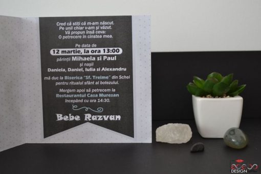 Invitatie botez Bebe Razvan 2