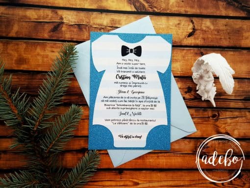 Invitatie botez Body Baietel