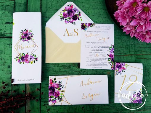 Pachet papetarie nunta Malva 1