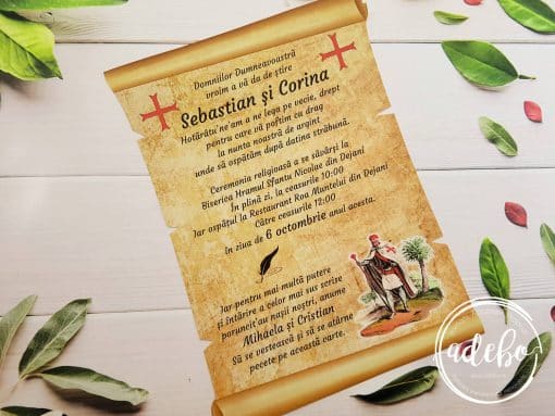 Invitatie nunta Papyrus 2