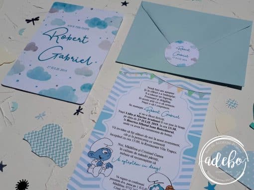 Invitatie botez Strumfi 2