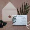Invitatie nunta Areca Palm Nude