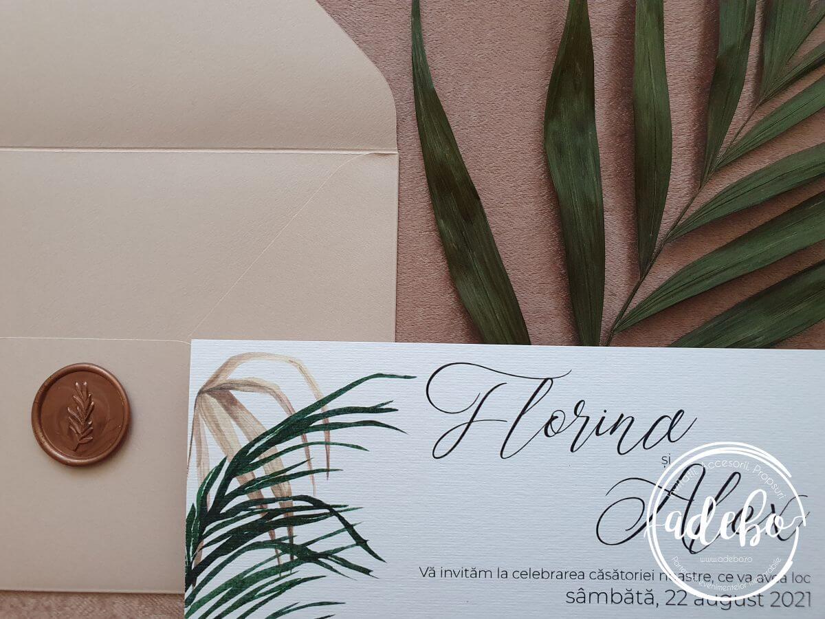 Invitatie nunta Areca Palm Nude - imagine 3