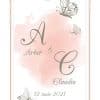 Invitatie nunta digitala - Pink & butterflies