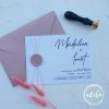 Invitatie de nunta Clear Dusty Rose