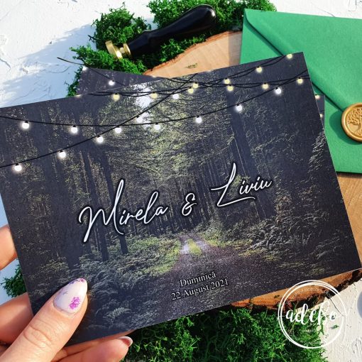 Invitatie de nunta In the Forest 1
