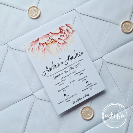 Alternative view of Invitatie de nunta Peony