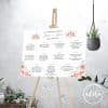 Lista invitati botez - model floral