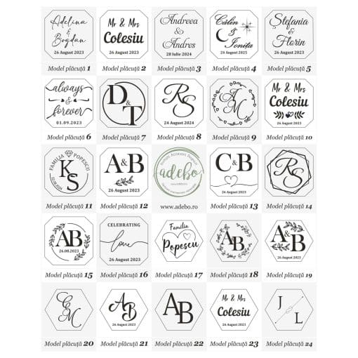 Design placute cutii verighete personalizate