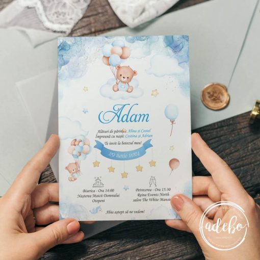 Invitatie botez - Ursuleti si norisori