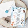 Invitatie botez - tematica Iarna