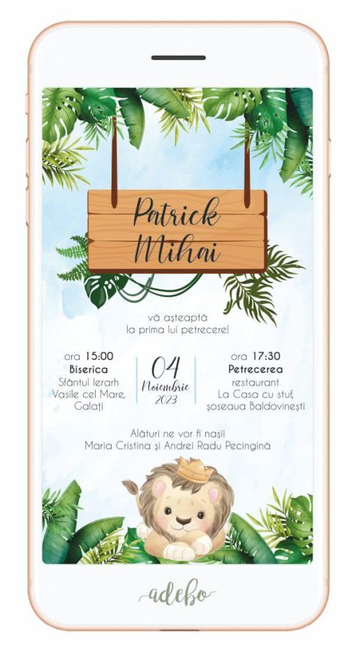 Invitatie digitala - Regele leu 1