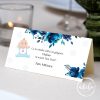 Plic bani botez - Albastru regal