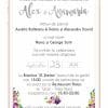 Invitatie nunta digitala cu flori mov