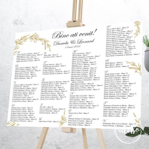 Lista invitati elemente aurii