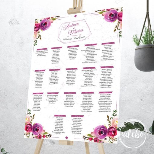 Lista invitati flori mov