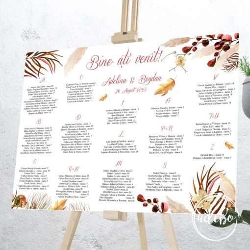 Lista invitati frunze de toamna